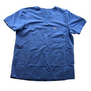 Figs Mens Scrub Top Medium Short Sleeve Technical Collection Classic V-Neck